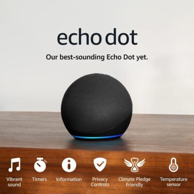 Echo Dot (Newest Gen) – Charcoal | Smart Speaker with Alexa, Wi-Fi & Bluetooth