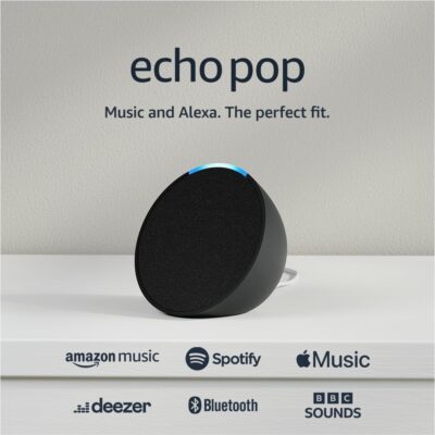 Echo Pop (Newest Gen) – Compact Smart Speaker with Alexa, Wi-Fi & Bluetooth