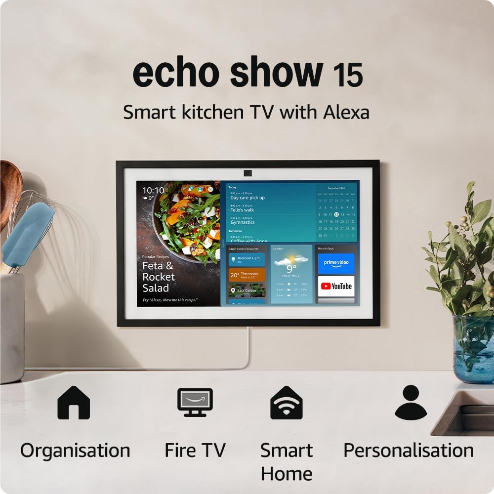 Amazon Echo Show 15 – 15.6" Full HD Smart Display with Alexa, Fire TV & Voice Remote - Image 2